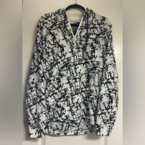 Men’s Brooklyn Cloth Oversize Half Zip Fleece Hoodie Size Medium